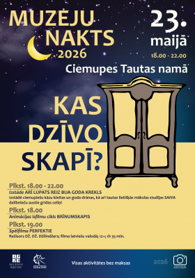 Muzeju nakts 2026 | KAS DZĪVO SKAPĪ?