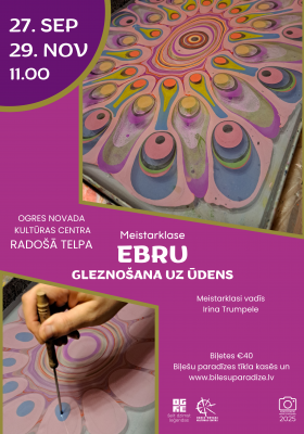 Meistarklase EBRU – GLEZNOŠANA UZ ŪDENS