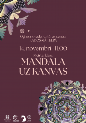  Meistarklase MANDALA UZ KANVAS