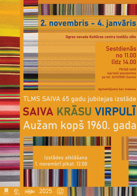 Tautas lietišķās mākslas studijas SAIVA 65 gadu jubilejas izstādes atklāšana