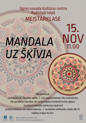Meistarklase MANDALA UZ ŠĶĪVJA