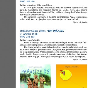 2. aprīlī Ogrē ģimenes KINO DIENA