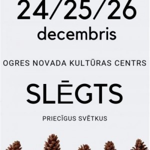 24., 25. un 26. decembrī ONKC slēgts