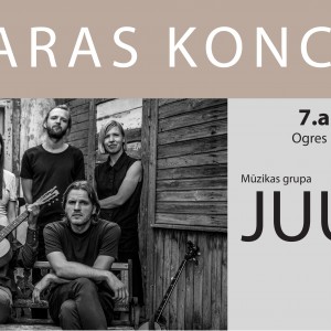 Ogres Pilsētas skvērā varēs baudīt mūziķu apvienības JUUK koncertu