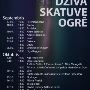 Raidījuma DZĪVĀ SKATUVE OGRĒ 2 filmēšana Ogres novada Kultūras centrā