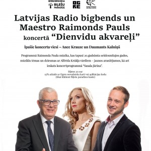 Ogres novada Kultūras centrā koncertprogramma DIENVIDU AKAVREĻI ar Maestro Raimondu Paulu