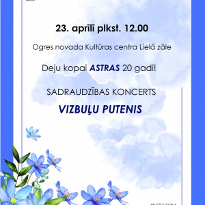 Deju kopas ASTRAS 20 gadu jubilejas sadraudzības koncerts VIZBUĻU PUTENIS