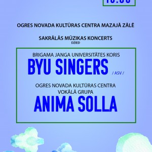 Ogrē koncertēs Brigama Janga universitātes koris BYU SINGERS no ASV