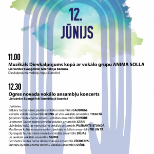 Lielvārdē koncertēs Ogres novada vokālie ansambļi un ONKC vokālā grupa ANIMA SOLLA