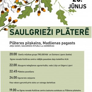 Saulgrieži Plāteres pilskalnā