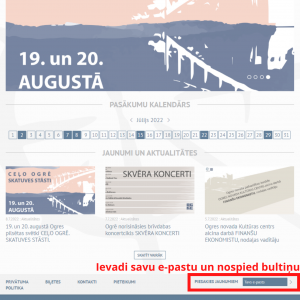 Jaunumu saņemšana e-pastā