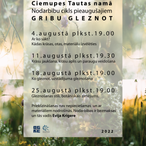 Ciemupē notiks gleznošanas nodarbību cikls pieaugušajiem GRIBU GLEZNOT