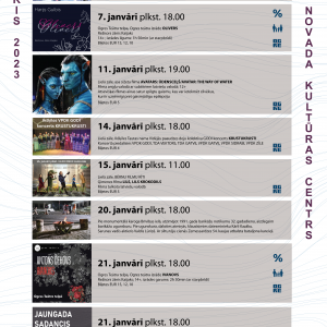 Arī janvārī gaidām ikvienu ciemos Ogres novada Kultūras centrā - pie mums notiek pasākumi dažādām gaumēm