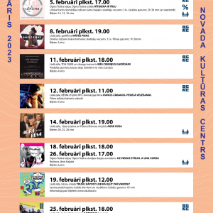 Februārī Ogres novada Kultūras centrs piedāvā daudzveidīgu pasākumu klāstu