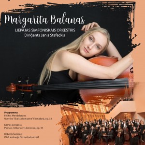 24. martā uz Lielās zāles skatuves: Liepājas Simfoniskais orķestris ar diriģentu Jāni Stafecki un čelliste Margarita Balanas