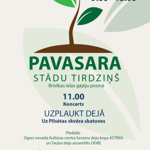 Aicinām pieteikties tirgotājus PAVASARA STĀDU TIRDZIŅAM
