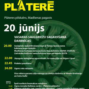 VASARAS SAULGRIEŽI Plāteres pilskalnā