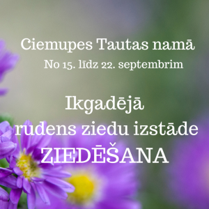 Ikgadējā rudens ziedu izstāde ZIEDĒŠANA