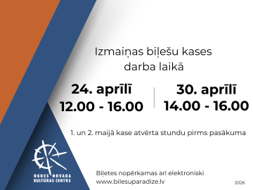 Biļešu kases darba laika izmaiņas aprīļa beigās