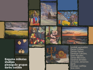 OMMS Ķeguma mākslas studijas pieaugušo grupas darbu izstāde TEPAT TUVUMĀ