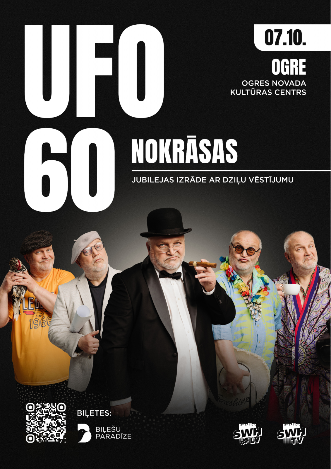 UFO 60 NOKRĀSAS | jubilejas izrāde ar dziļu vēstījumu afiša