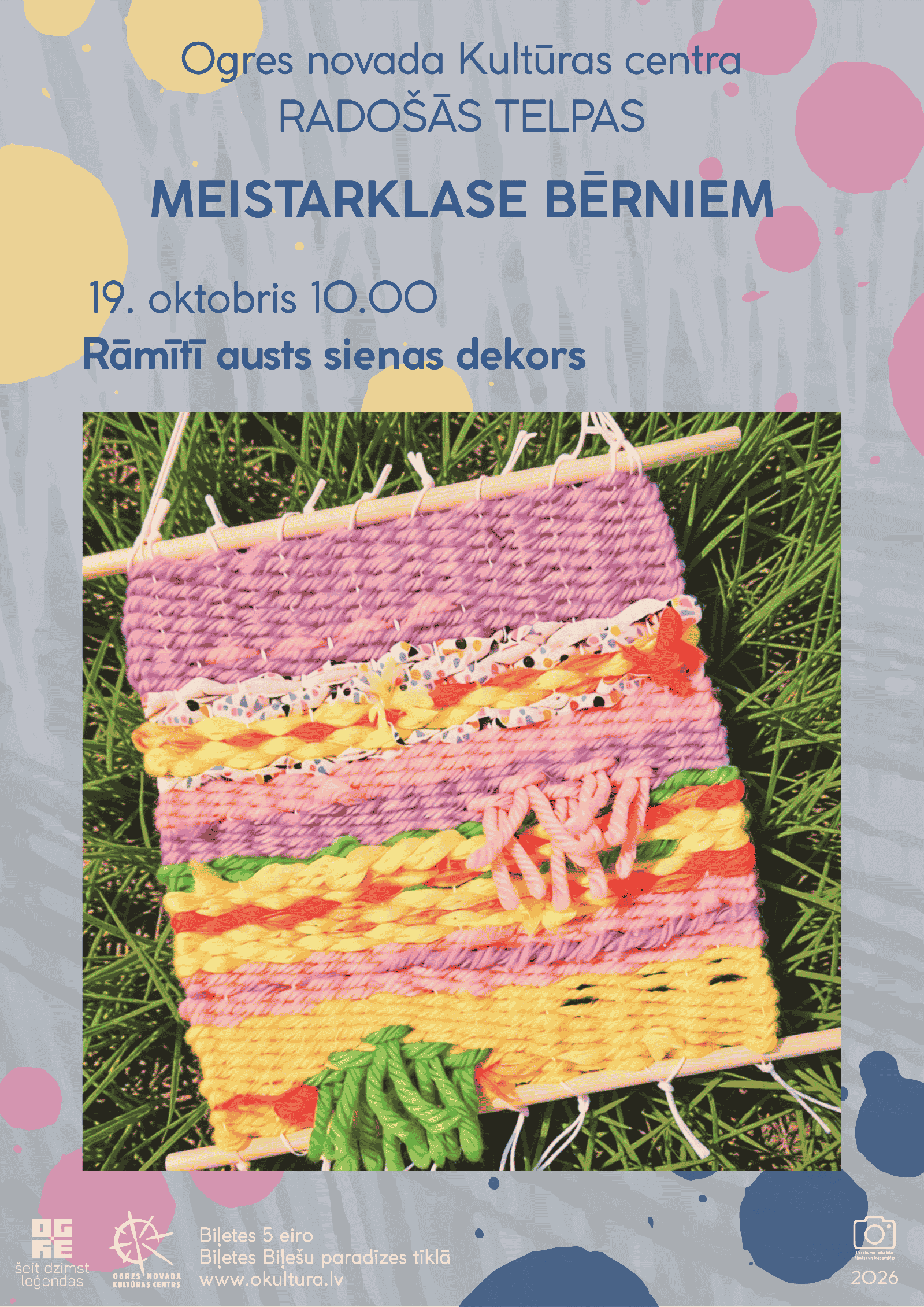 Meistarklase bērniem RĀMĪTĪ AUSTS SIENAS DEKORS afiša