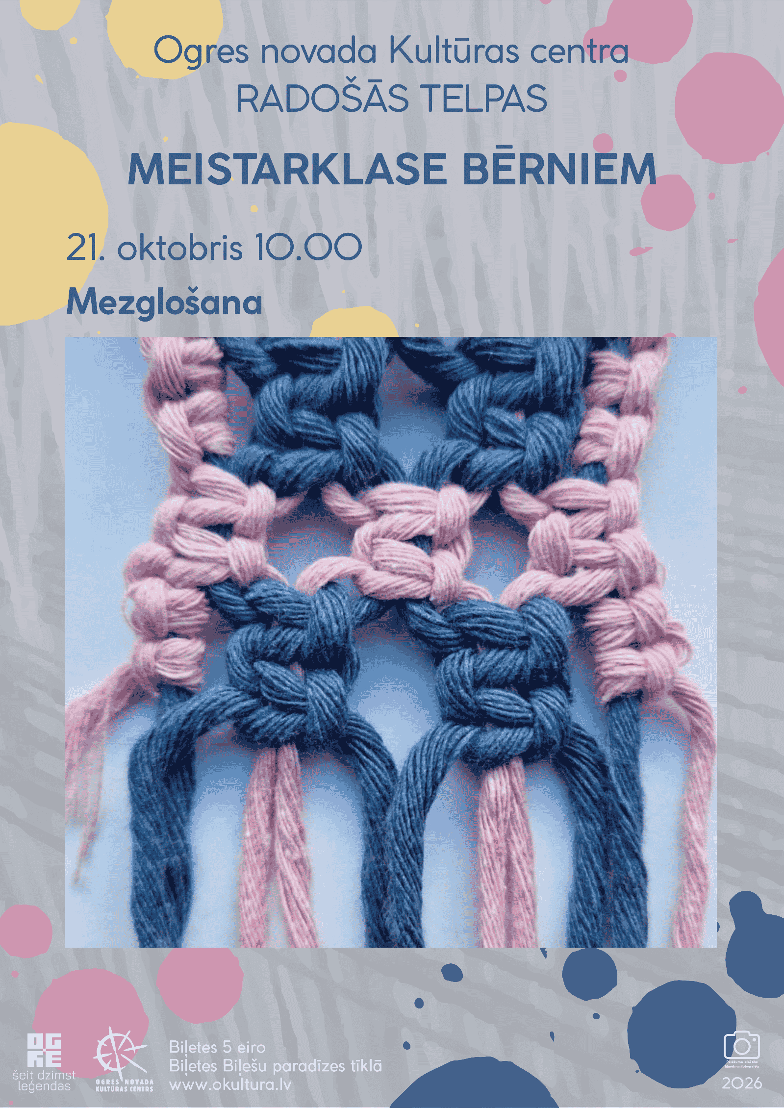 Meistarklase bērniem MEZGLOŠANA afiša